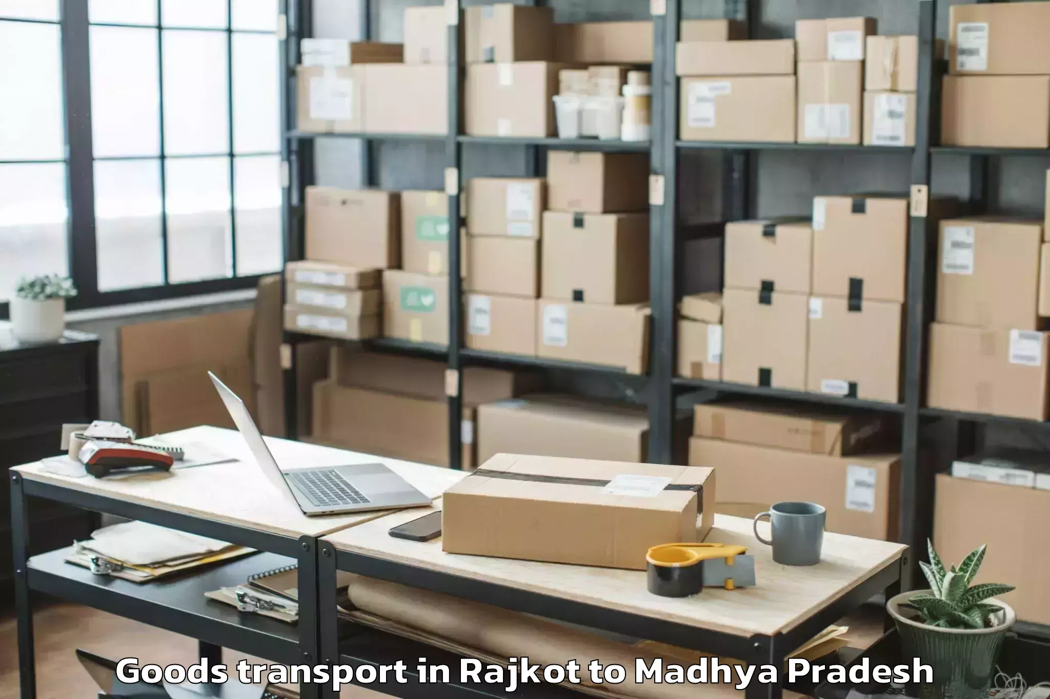 Hassle-Free Rajkot to Indore Goods Transport